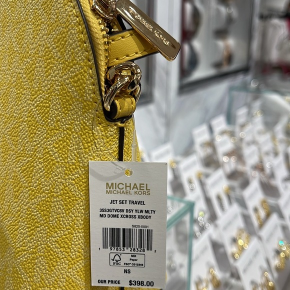 Michael Kors Jet Set Travel Medium Color-Block Signature Logo Dome Crossbody Bag - Picture 6 of 16